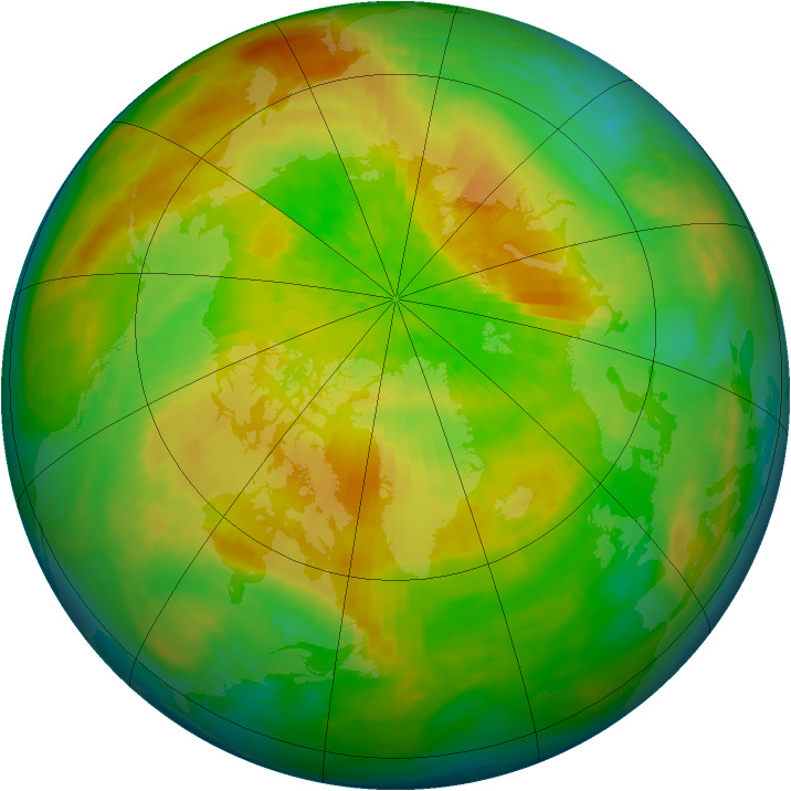 Arctic ozone map for 16 April 1993